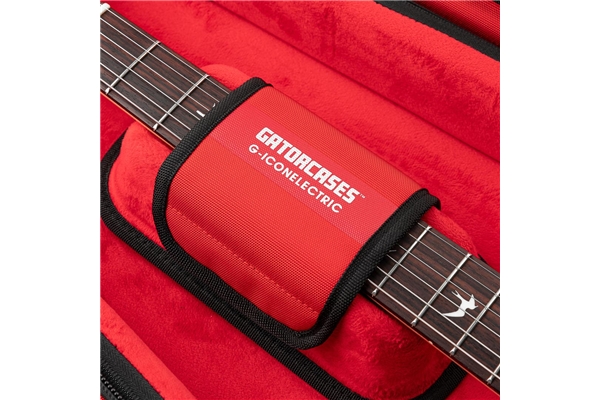 Gator Cases - G-ICONELECTRIC-25 Borsa ICON in edizione limitata per chitarra elettrica con rivestimento in nylon rosso 1000D e tracolla nascosta