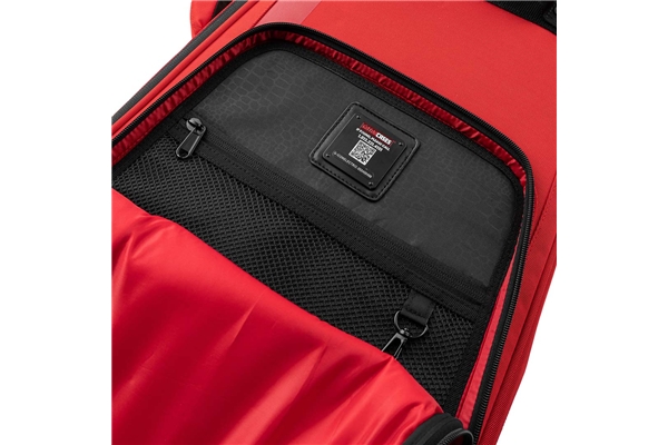 Gator Cases - G-ICONELECTRIC-25 Borsa ICON in edizione limitata per chitarra elettrica con rivestimento in nylon rosso 1000D e tracolla nascosta
