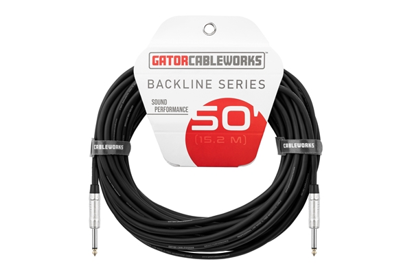 Gator Cableworks - GCWB-SPK-50 Cavo speaker jack TS dritto/dritto 15 m Serie Backline