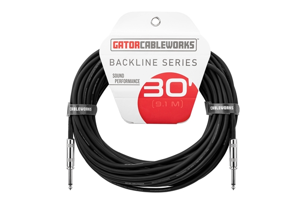 Gator Cableworks - GCWB-INS-30 Cavo strumento jack dritto/dritto 9 m Serie Backline