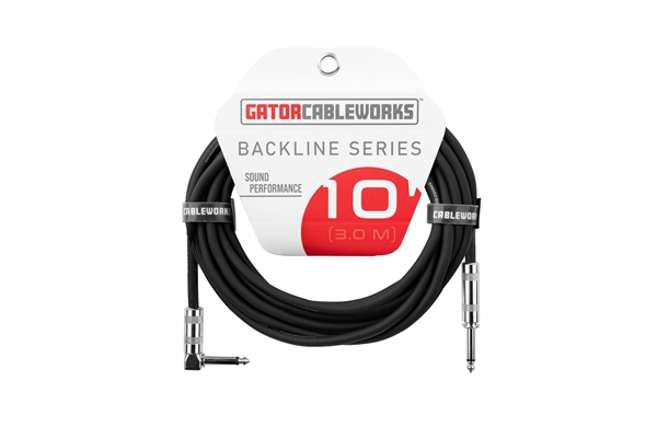 Gator Cableworks - GCWB-INS-10RA Cavo strumento jack dritto/angolato 3 m Serie Backline