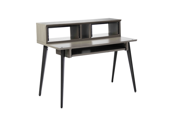 Gator Frameworks - GFW-ELITEDESK-GRY Scrivania workstation Elite in grigio driftwood per studi di registrazione e content creator
