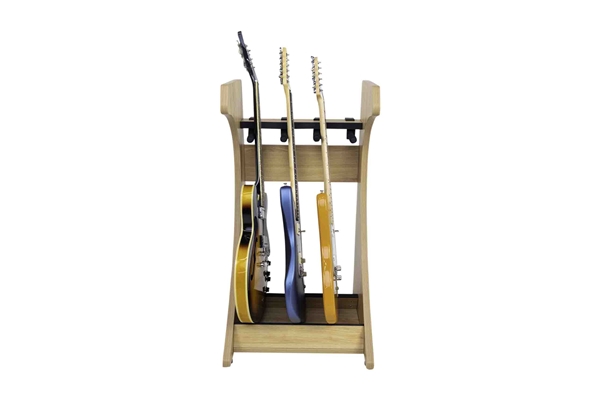 Gator Frameworks GFW-ELITEGTR3RK-MPL Rack per chitarre 3-4 posti in finitura acero naturale opaco<br>