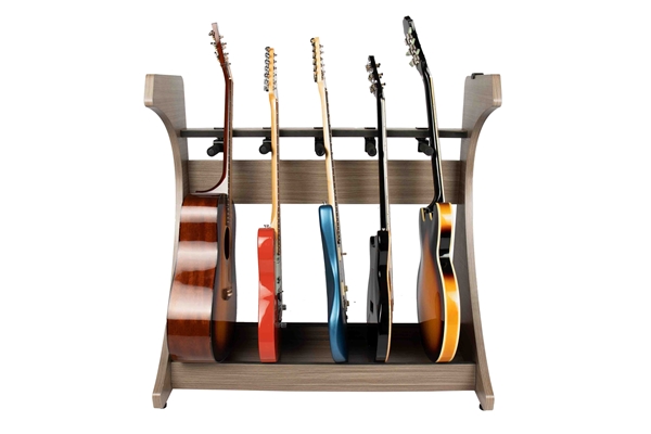 Gator Frameworks - GFW-ELITEGTR5RK-GRY Rack per chitarre 5-7 posti in finitura grigio Driftwood
