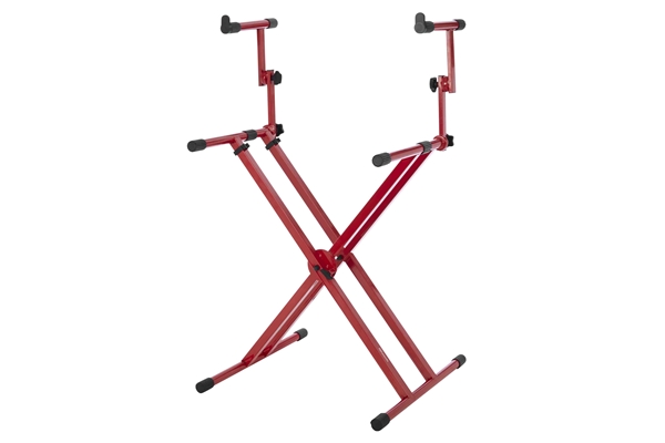 Gator Frameworks - GFW-KEY-5100XRED Supporto per tastiera a doppio livello con struttura a 