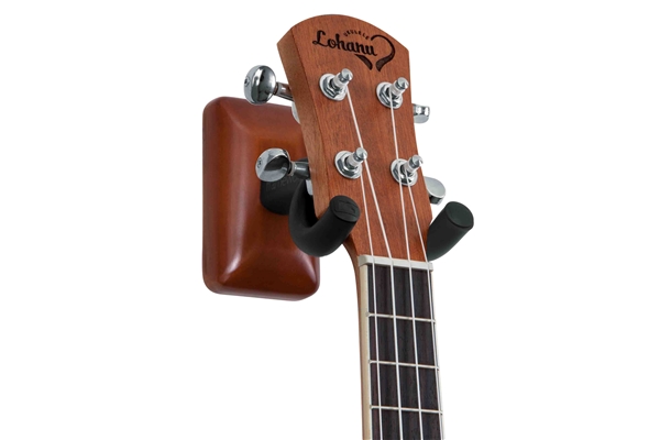 Gator Frameworks - GFW-UKE-HNGRMHG Supporto da parete per ukulele e mandolino con piastra in mogano