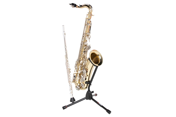 Gator Frameworks - GFW-BNO-SAXFLU Supporto a treppiede per sax alto/tenore con attacco per clarinetto o flauto
