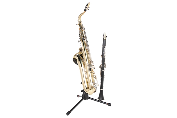 Gator Frameworks - GFW-BNO-SAXFLU Supporto a treppiede per sax alto/tenore con attacco per clarinetto o flauto
