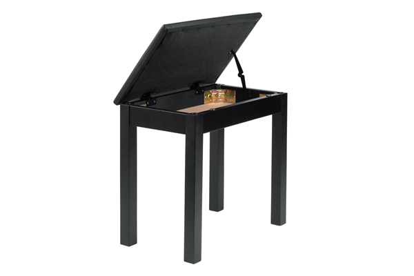 Gator Frameworks - GFW-KEYBENCH-WDBKS Panchetta in legno nera con vano portaoggetti per tastiera o pianoforte