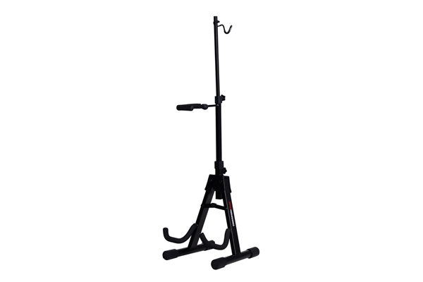 Gator Frameworks - GFW-BNO-VLNVLA Supporto pieghevole per violino e viola con struttura in acciaio e gancio per archetto