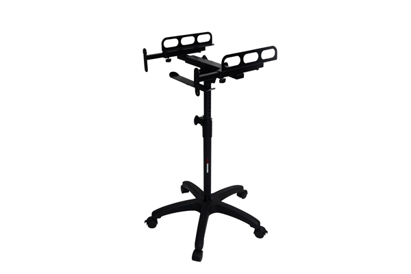 Gator Frameworks - GFW-MIXERCART-0400 Stand regolabile su ruote per mixer, controller e unità rack