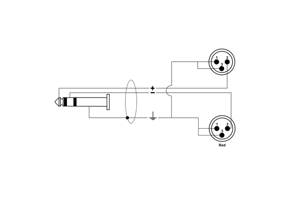 Quik Lok - RKSA/192-5 Minijack Stereo/2 XLR Maschio