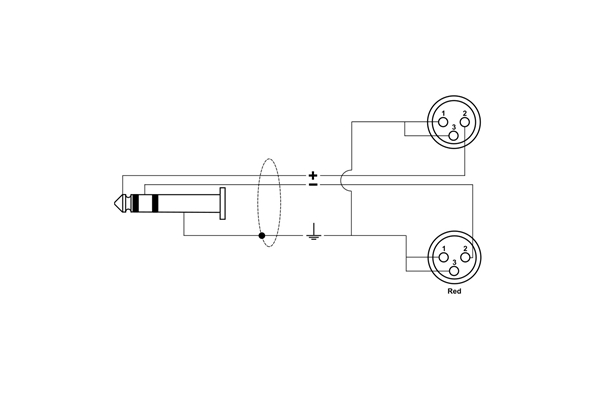 Quik Lok - RKSA/194-2 Minijack Stereo/2 XLR Femmina