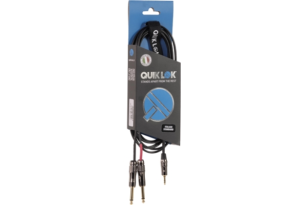 Quik Lok - ITST/J352J-3 Jack Stereo/2 x Jack Mono 3 mt