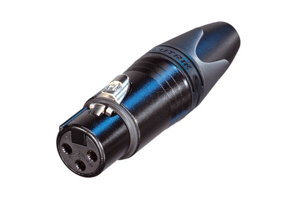 Quik Lok - NC/354 BG XLR 3 poli femmina nero Neutrik (NC3FXX-B)