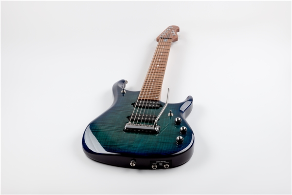 Music Man - JP15 7 Cerulean Paradise Flame Tastiera Acero Figurato Roasted