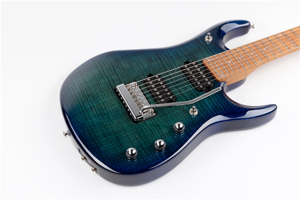 Music Man - JP15 7 Cerulean Paradise Flame Tastiera Acero Figurato Roasted