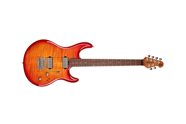 Music Man - Luke 3 BFR HH Cherry Burst Flame Tastiera Palissandro