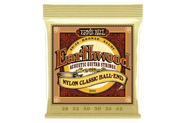 Ernie Ball 2069 Earthwood 80/20 Bronze Folk Nylon Ball End