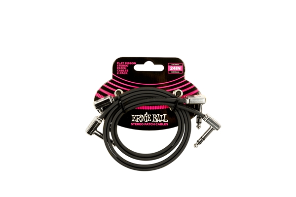 Ernie Ball - 6406 Flat Ribbon Stereo Patch Cable 60,96cm 2-Pk