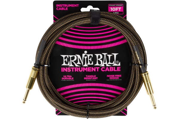 Ernie Ball - 6428 Braided Cables Pay Dirt 3m