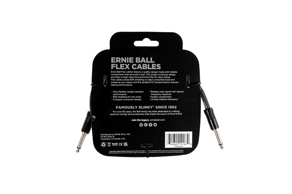 Ernie Ball - 6434 Flex Cable Black 3m