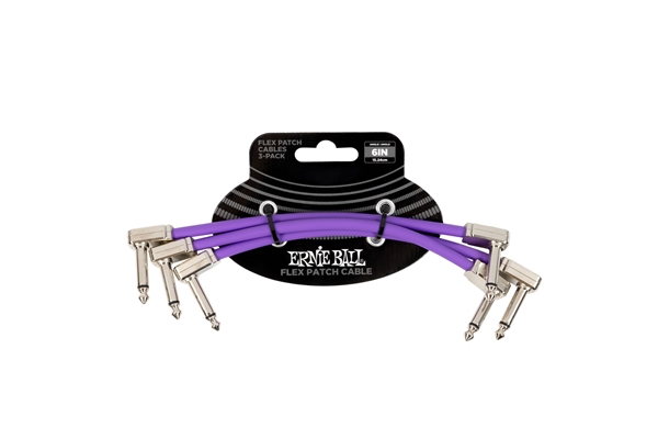 Ernie Ball - 6452 Flex Patch Cable Purple 15cm 3pk