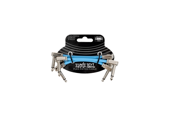 Ernie Ball - 6459 Flex Patch Cable Blue 8cm 3pk