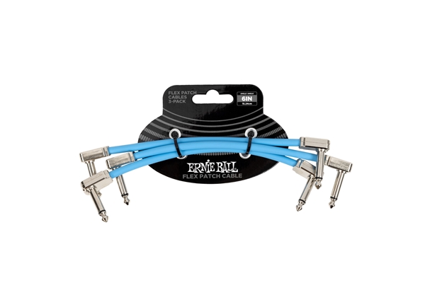 Ernie Ball - 6460 Flex Patch Cable Blue 15cm 3pk