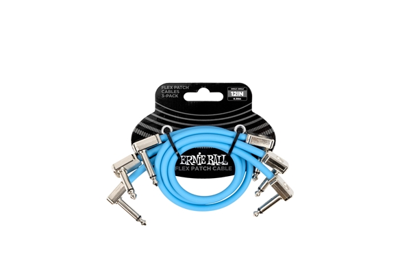 Ernie Ball - 6461 Flex Patch Cable Blue 30cm 3pk