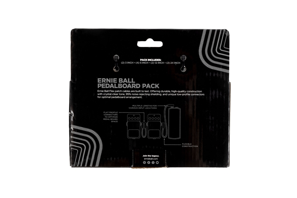 Ernie Ball - 6462 Flex Patch Cable Black Multi-Pack