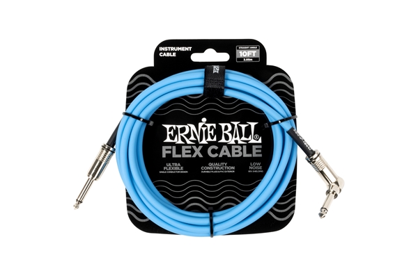 Ernie Ball - 6464 Flex Cable Straight Angle Blue 3m