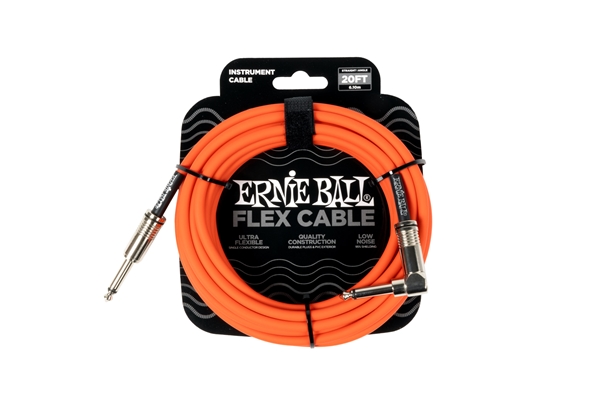 Ernie Ball - 6467 Flex Cable Straight Angle Orange 6m