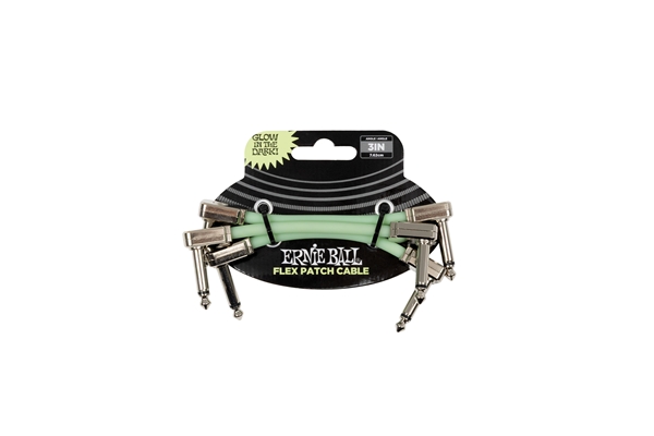 Ernie Ball - 6474 Flex Patch Cable Glow in Dark 7.62 cm 3pk