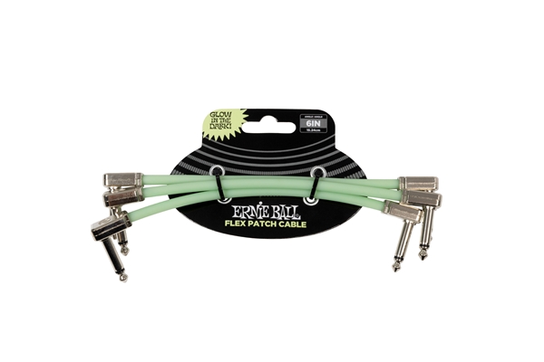 Ernie Ball - 6475 Flex Patch Cable Glow in Dark 15.24 cm 3pk