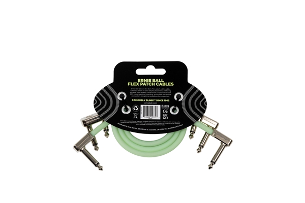 Ernie Ball - 6476 Flex Patch Cable Glow in Dark 30.48 cm 3pk