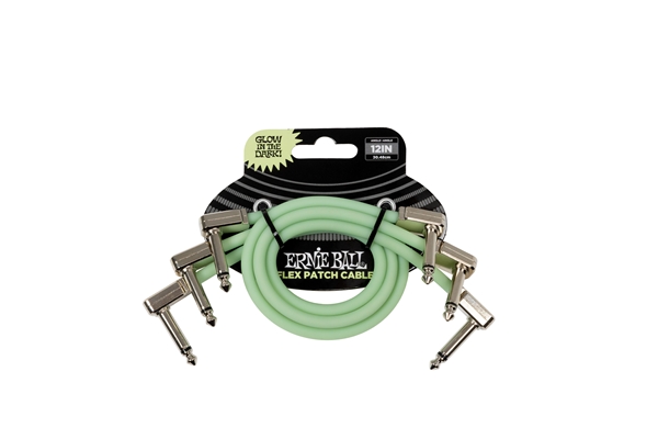 Ernie Ball - 6476 Flex Patch Cable Glow in Dark 30.48 cm 3pk