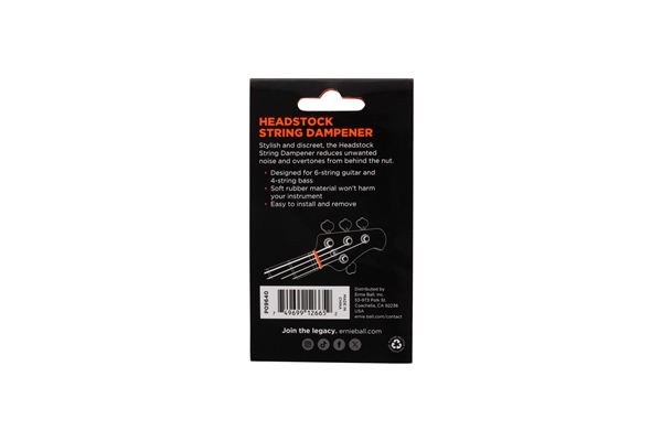 Ernie Ball - 9640 String Dampener Guitar Headstock