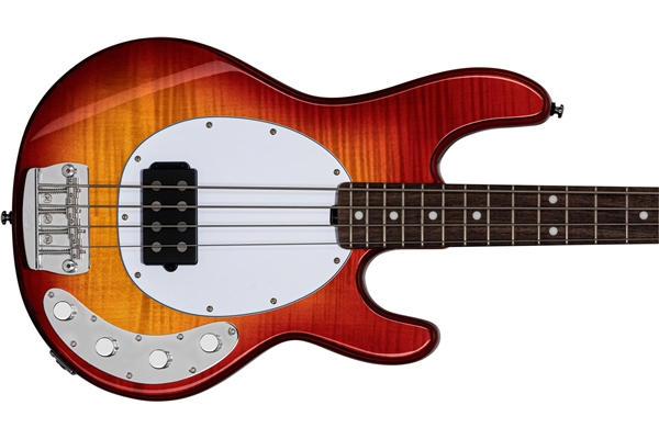 Sterling by Music Man - StingRay RAY34 Flame Her. Cherry Burs