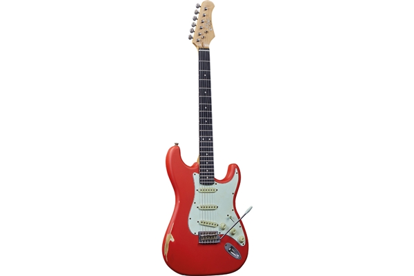 Eko Guitars S-300 Relic Fiesta Red