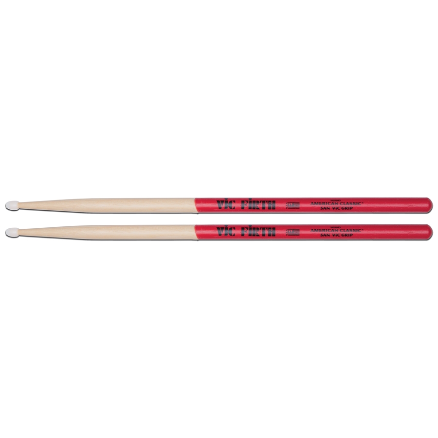 VIC FIRTH 5ANVG - BACCHETTE AMERICAN CLASSIC CON PUNTA IN NYLON E VIC GRIP