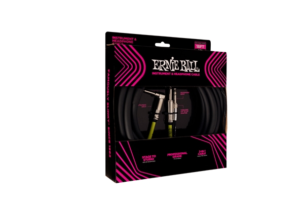 ERNIE BALL 6411 INSTRUMENT AND HEADPHONE CABLE