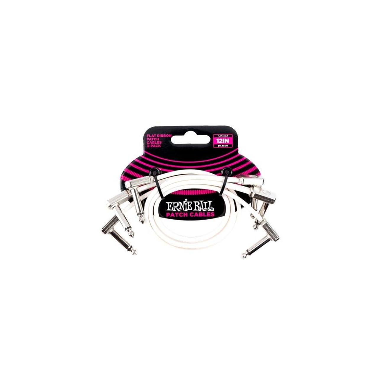 22-ernie-ball-6386-flat-ribbon-patch-cable-white-30-48cm-3pk-p06386_0