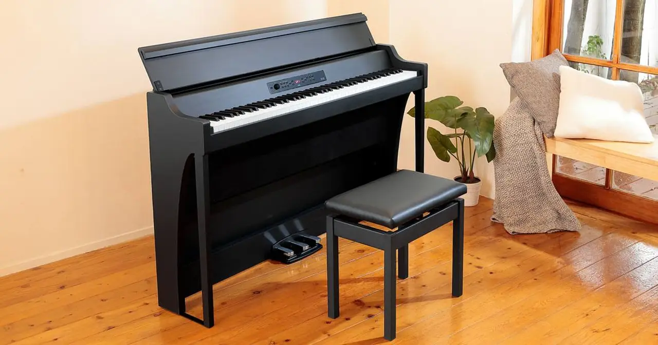 KORG G1B Air offre un suono dettagliato e dinamico. La tastiera simula il tocco di un vero pianoforte, permettendo a studenti e pianisti di esprimere al meglio le proprie potenzialità espressive con realismo e sensibilità.