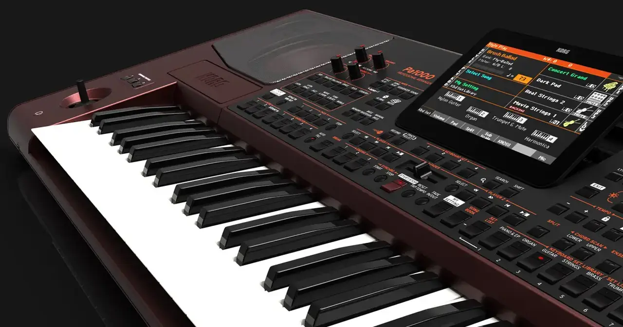 KORG Pa1000 è un Arranger keyboard dall'ampio database sonoro e dalle funzioni avanzate