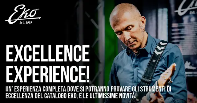 Partecipa all’Excellence Experience Tour 2025 di Eko Guitars con Massimo Varini e prova il meglio delle chitarre elettriche, acustiche, classiche e pedali effetto.