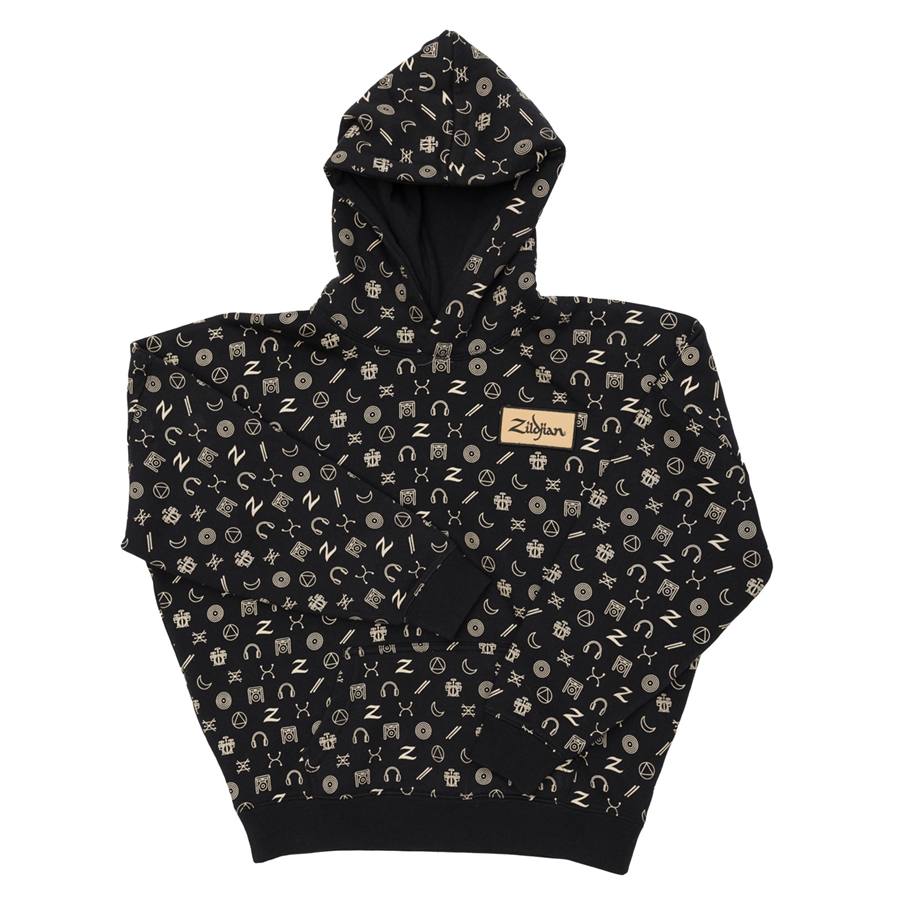 ZAHD0082 YOUTH HOODIE BLACK MEDIUM