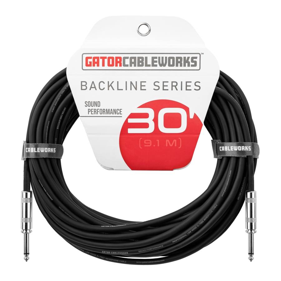GCWB-INS-30 Cavo strumento jack dritto/dritto 9 m Serie Backline