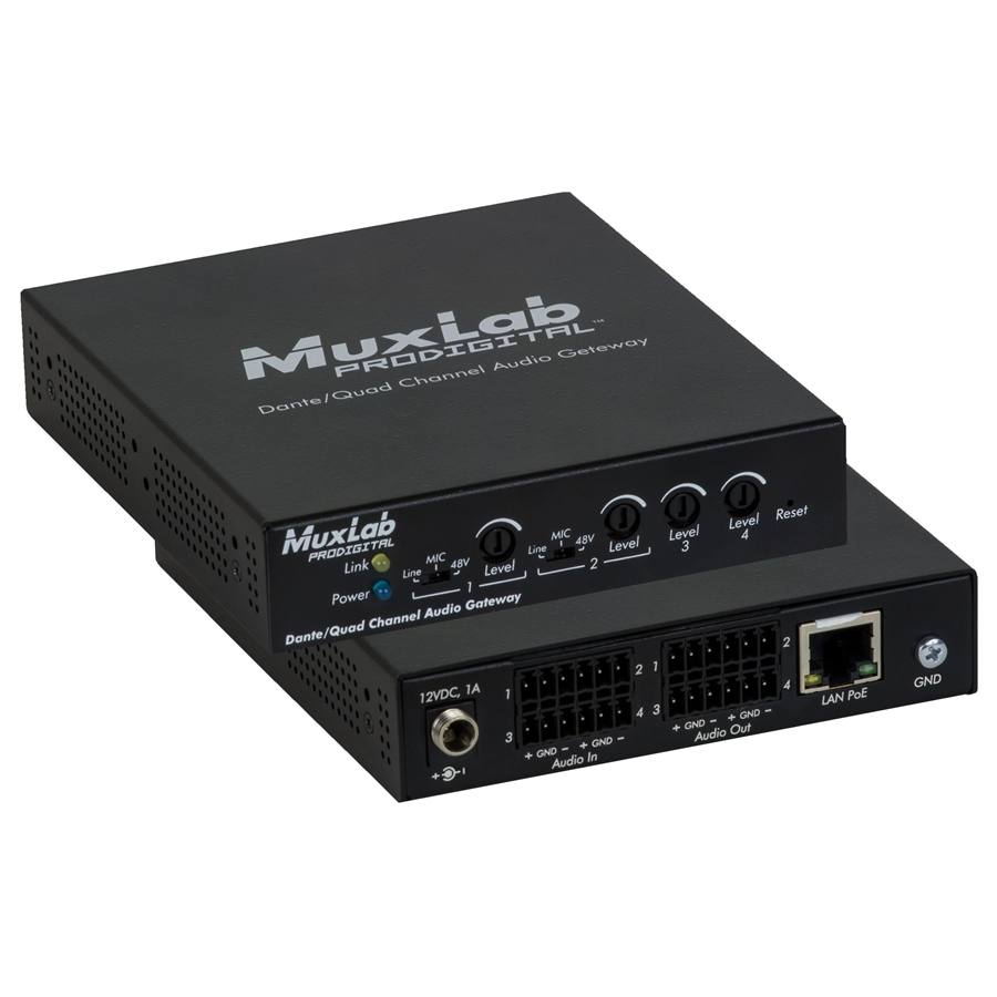 24700037 - Dante/Quad Channel Audio PoE Gateway