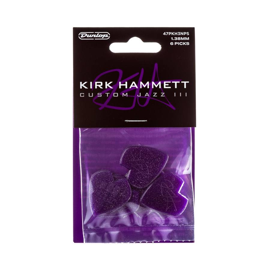 47PKH3NPS Kirk Hammett Purple Sparkle Jazz III Player's Pack/6